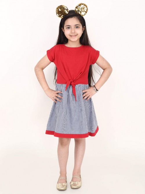 Girl Front Knot Dress