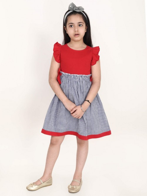 Girl Frilled Sleeve Dress