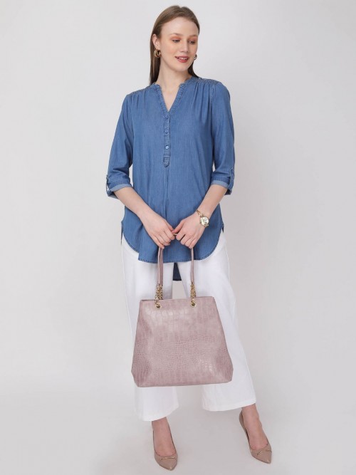 Women Denim Long Top
