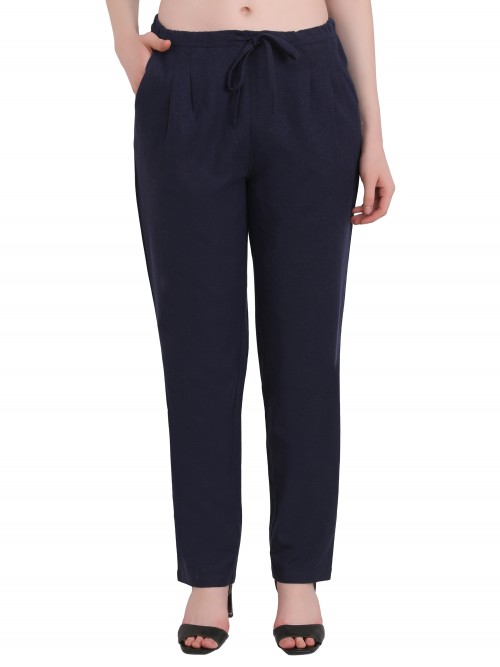 Women Navy String Trouser