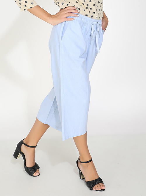 Women Capri In LightBlue