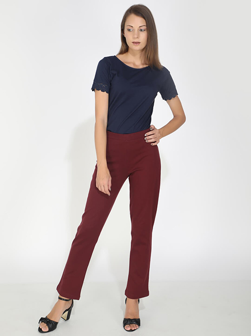 Women Jazz Trouser In Wine