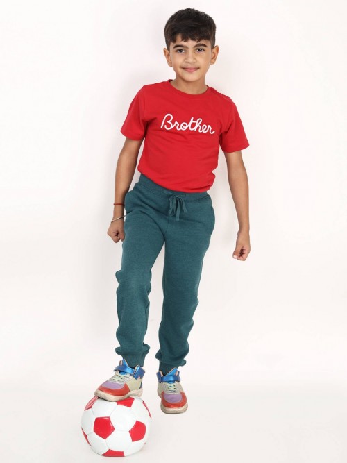 Boy Tie Knot Joggers In Green