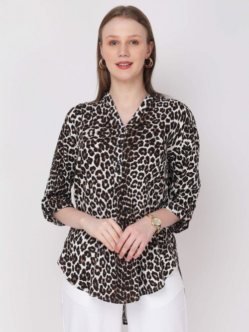 Women Animal Printed Long Top