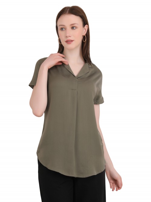 Ladies Miitry Extended Sleeve Top in Solid