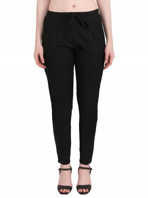 Women Black String Trouser